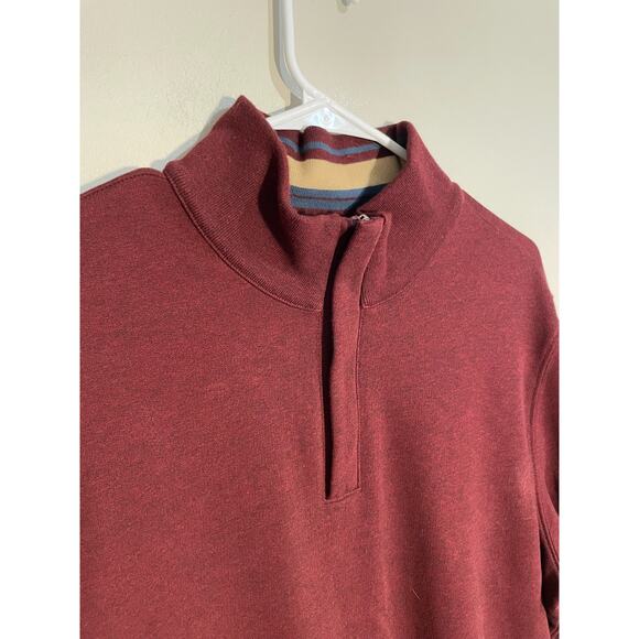 UNTUCKit 1/4 Zip Sweatshirt Size Large Burgundy Men's Corral Style #40297 - Picture 4 of 8